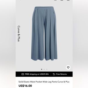 Blue wide leg pants